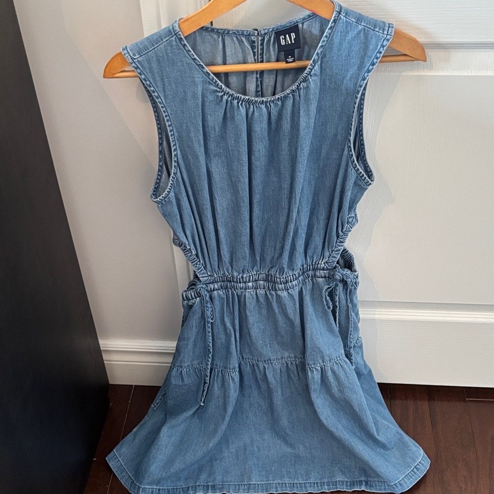 GAP Light Blue Denim Sleeveless Dress